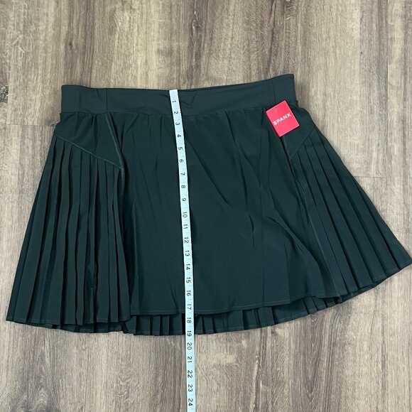 NEW Spanx Get Moving Pleated Skort, Dark Palm Green - Picture 8 of 14